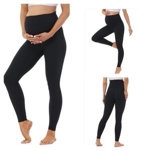 Black Seamless Ribbed Textured Maternity Leggings